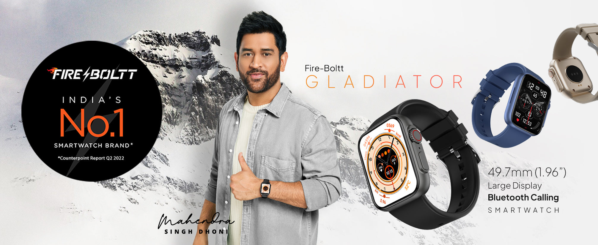 Fire-Boltt Gladiator 1.96" Biggest Display Smart Watch with Bluetooth Calling