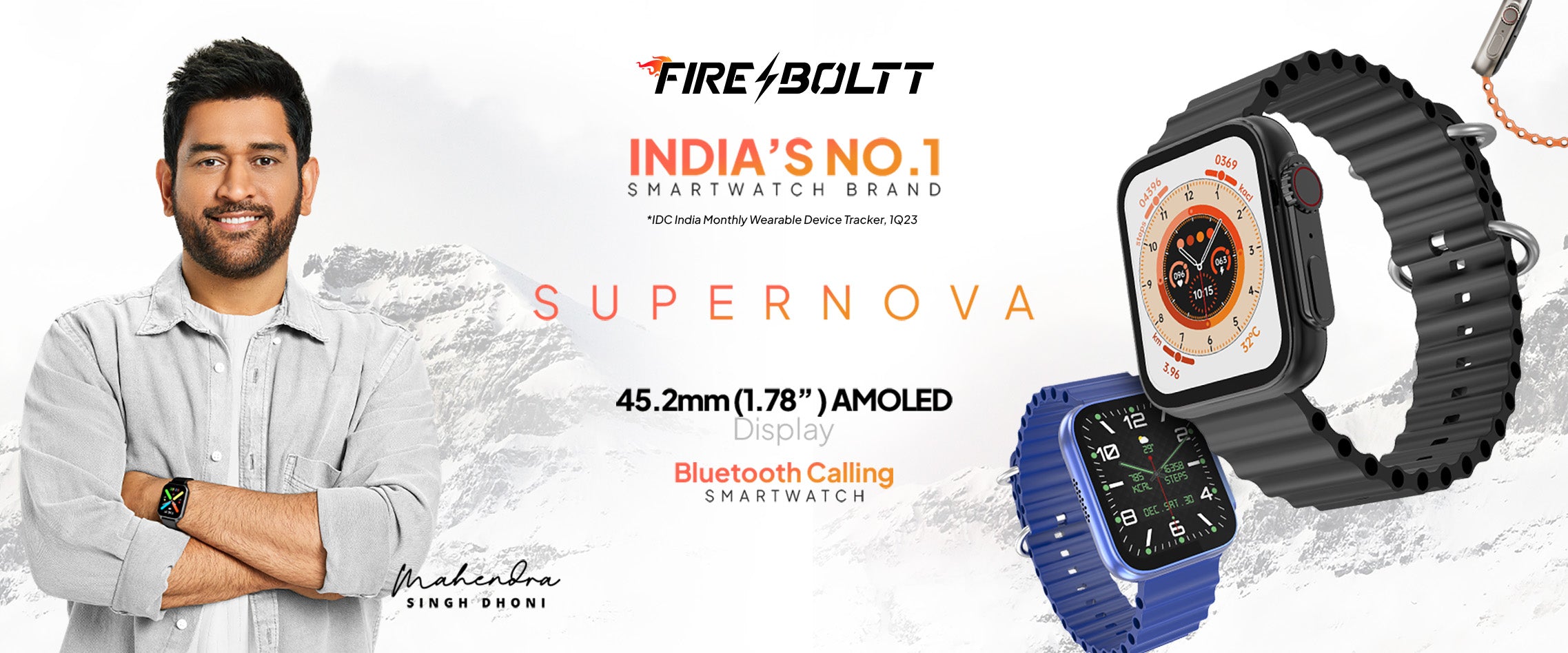 Fire-Boltt Supernova 1.78 AMOLED 368*448PX High Resolution with Bluetooth Calling