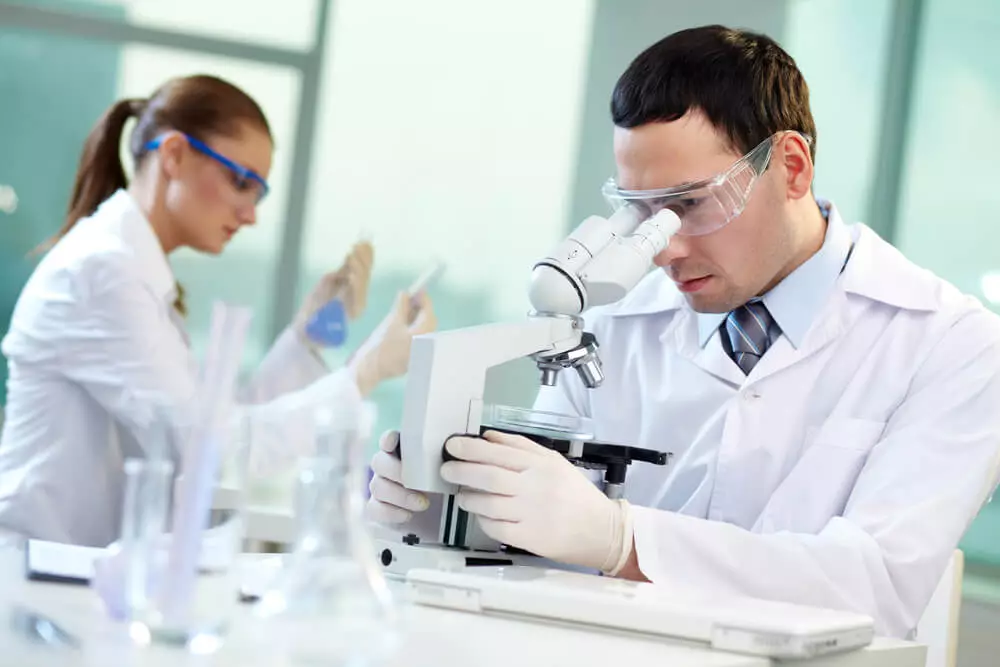 CBD product manufacturers in a lab testing