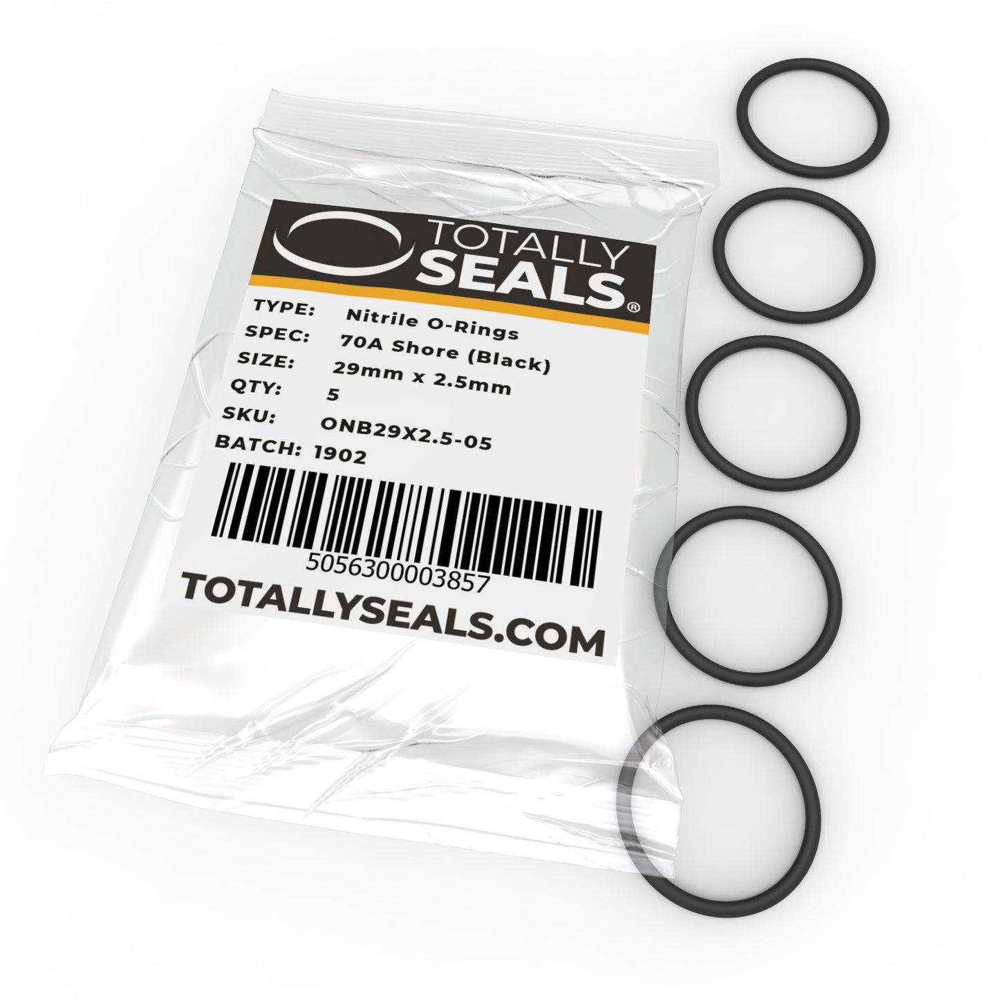 29mm x 2.5mm (34mm OD) Nitrile O-Rings - Totally Seals®