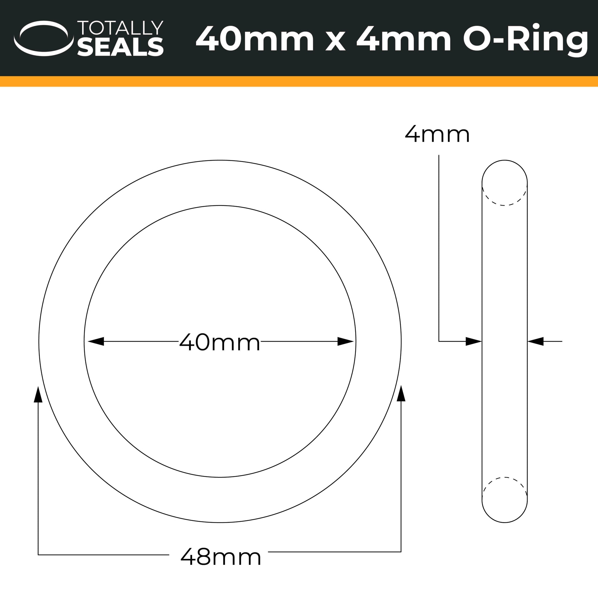 40mm x 4mm (48mm OD) Nitrile – Totally Seals