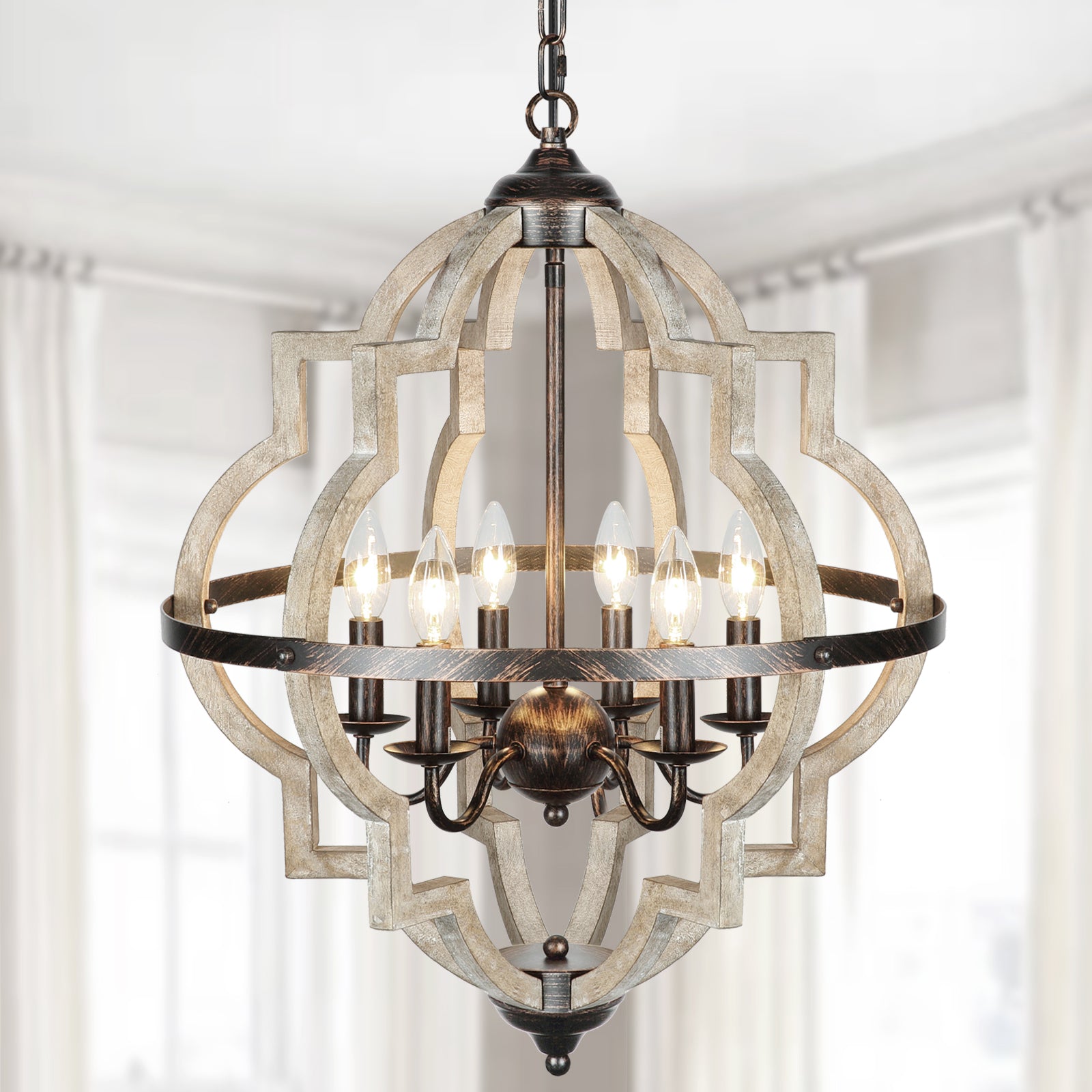 foyer orb chandelier