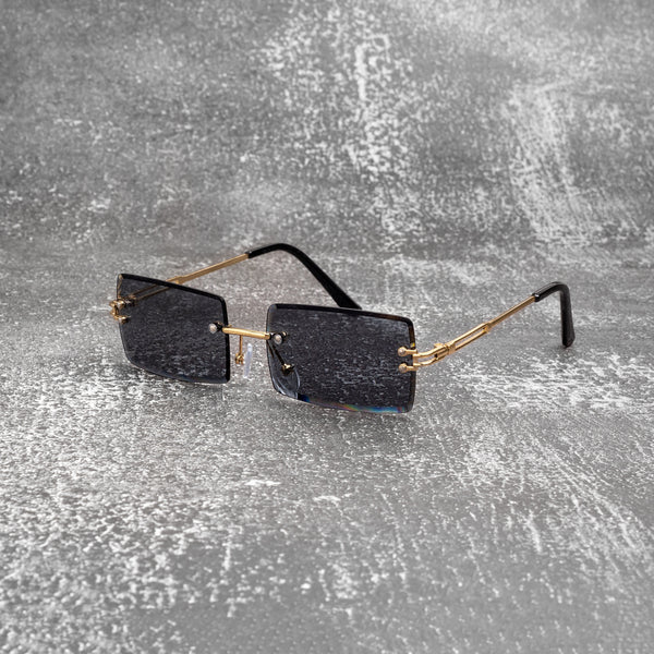 diamond cut rectangle sunglasses