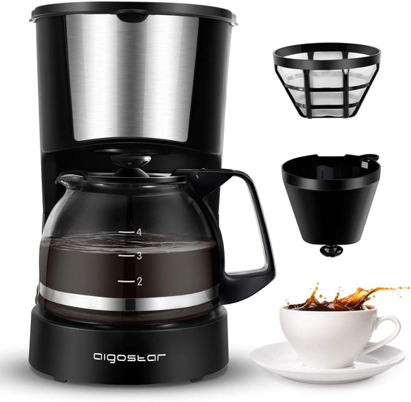 Bonsenkitchen 4-Cup One-Button Coffee Maker with Permanent Filter and  Anti-Drip System SALE Coffee Makers Shop - BuyMoreCoffee.com