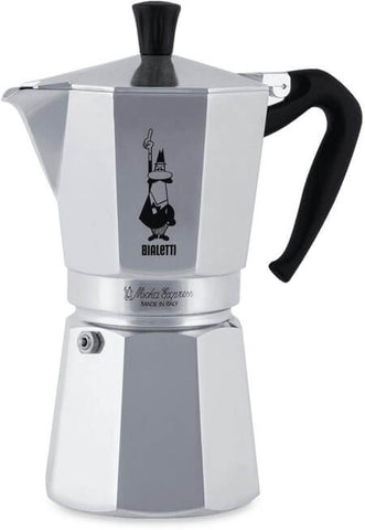 Leopold Vienna Moka Pot Stovetop Coffee Maker, Black, Stainless Steel & Red  on Food52