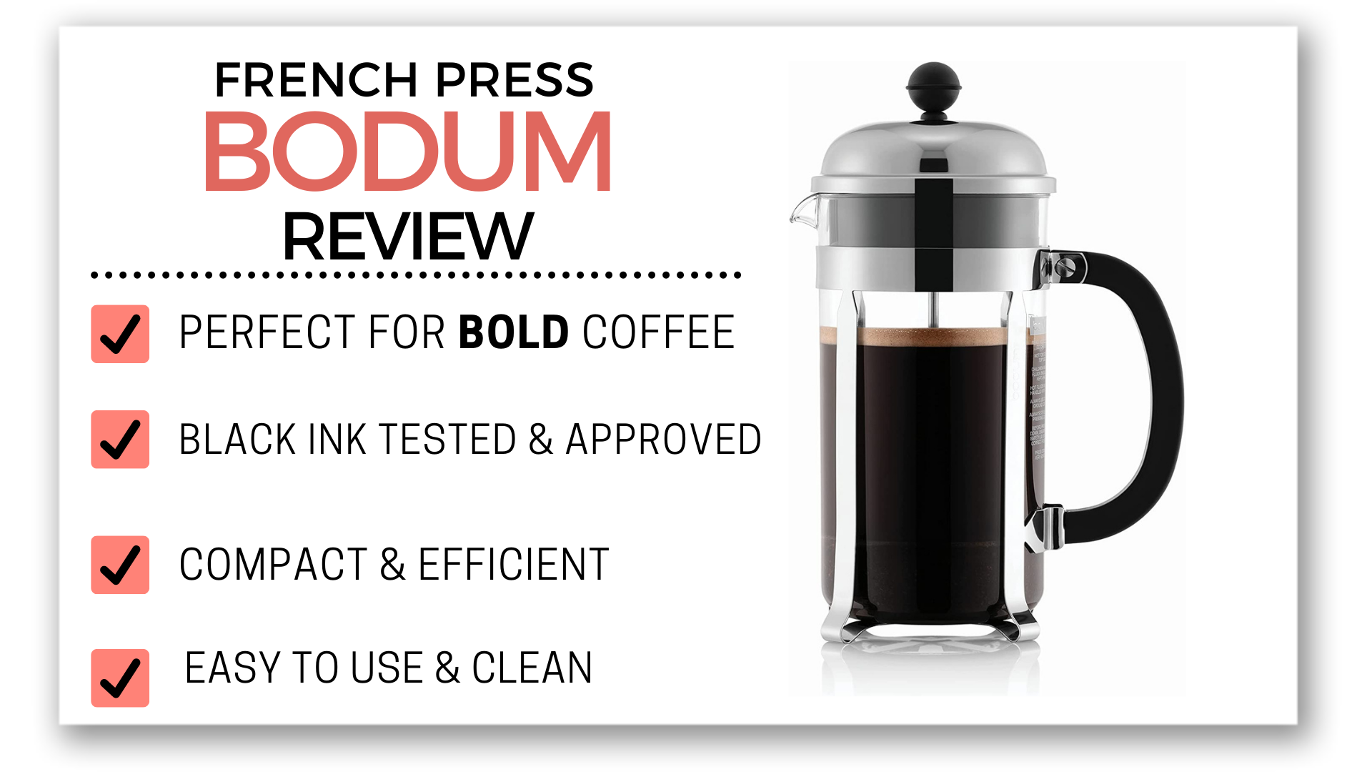 Bodum Chambord French Press Review: Affordable & Durable French Press