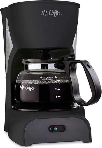 Coffee Maker, 4 Cup, Black, Steel, Brentwood TS-213BK