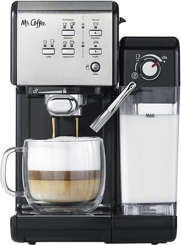 EspressoWorks 19-Bar Espresso, Cappuccino and Latte Maker 10-Piece Set -  Brew Cappuccino and Latte with One Button - Espresso Machine with Milk