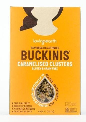Loving Earth Buckinis Caramelised Clusters 400g-Five Vegans