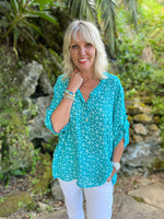 Daisy Shirt in Turquoise