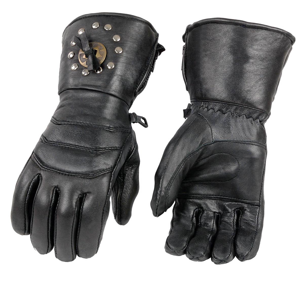 Milwaukee Leather SH462 Men's Black Leather Gel Palm Fingerless Motorcycle Hand Gloves w/ Soft and Stylish Knuckle Pads 3X-Large, Size: One Size