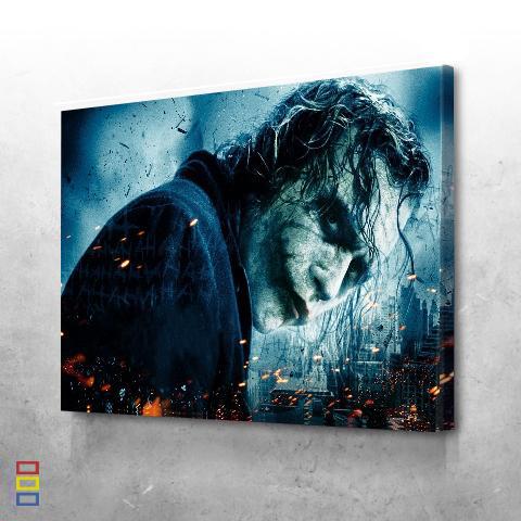 The Joker Dark Knight Canvas Wall Art Inspiring Joker Canvas Art E Bazaart