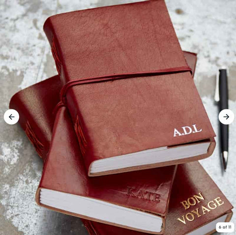 personalised leather journal from Not on the Highstreet