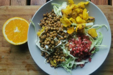 Winter salad on a plate, image by Sara Occhipinti