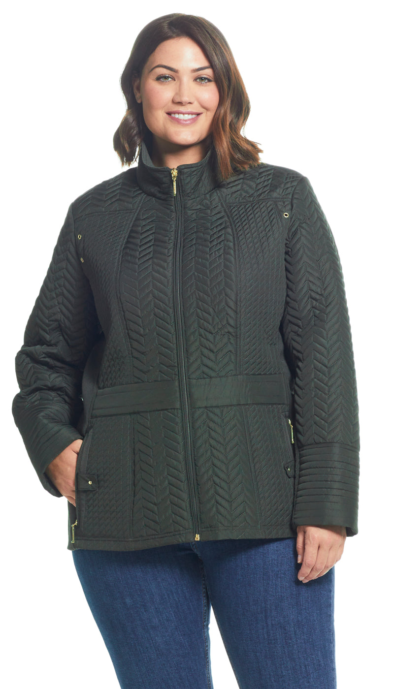 QUILTED JACKET WITH STRETCH