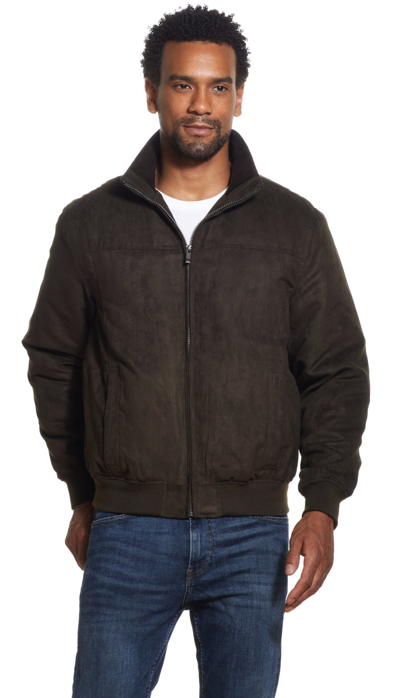 MICROSUEDE BOMBER JACKET – Weatherproof Garment