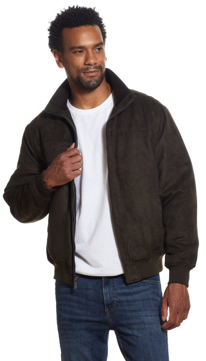 MICROSUEDE BOMBER JACKET – Weatherproof Garment