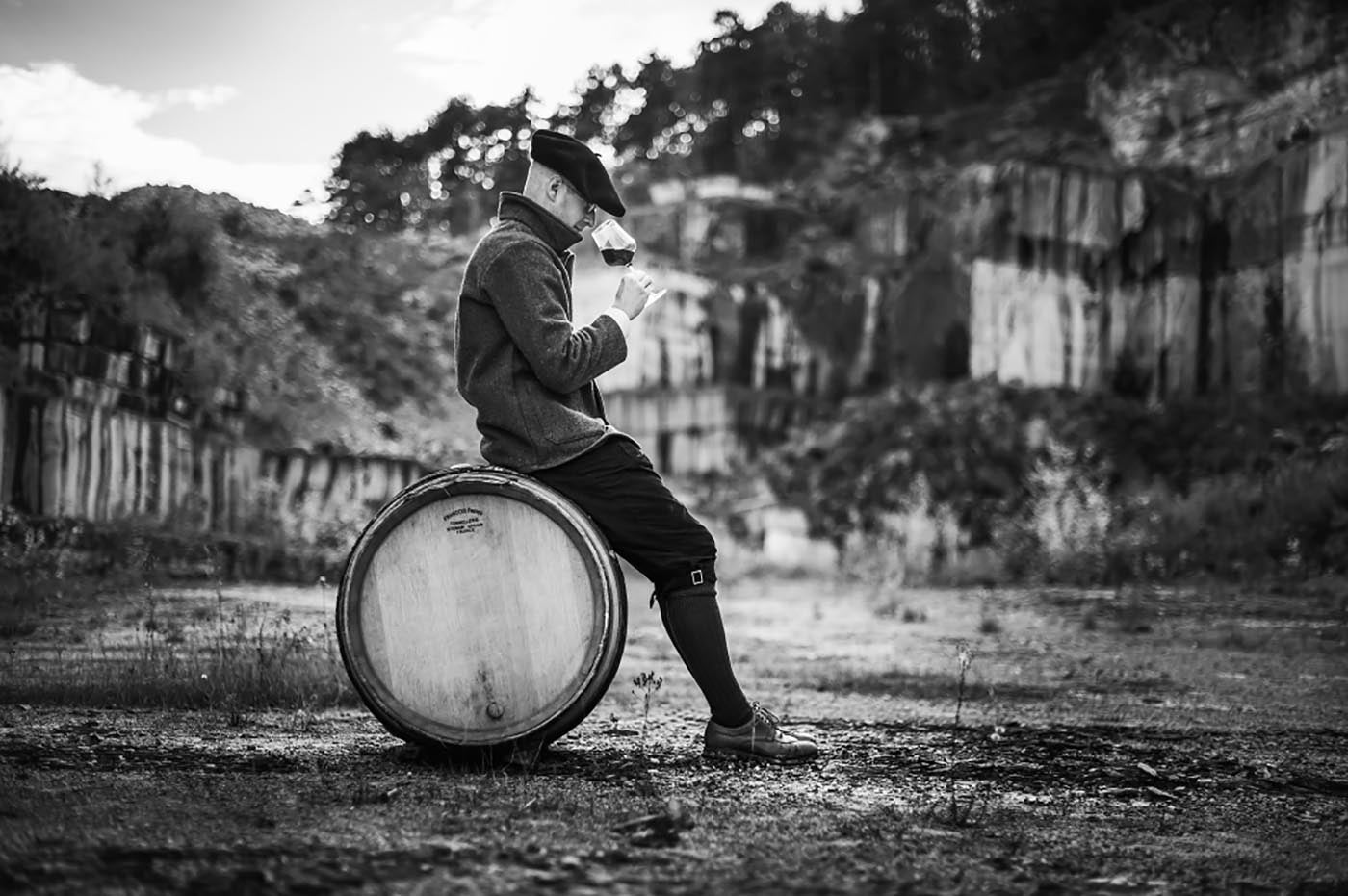 Armand Heitz dans la carrière de Chassagne-Montrachet