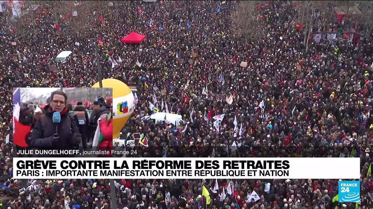 Manifestations à Paris contre la réforme des retraites 2023
