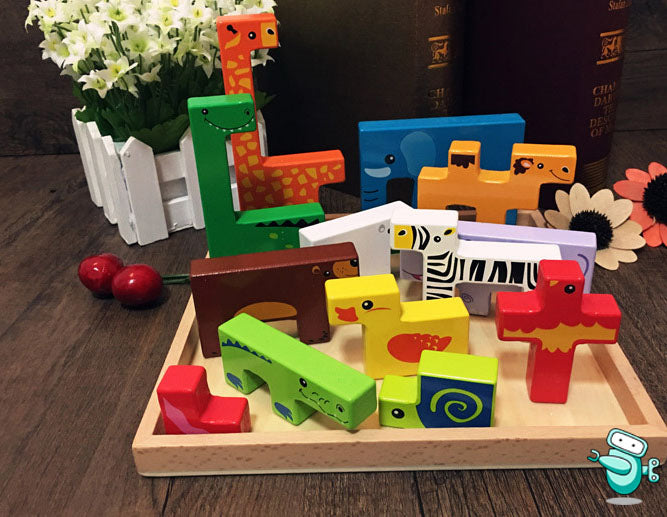 montessori wooden animals