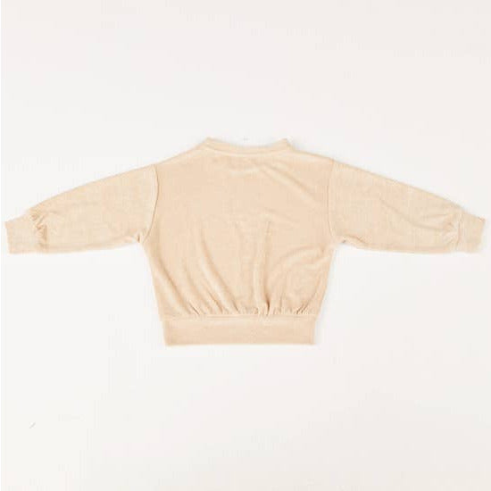 maybell terrycloth sweatshirt in cream
