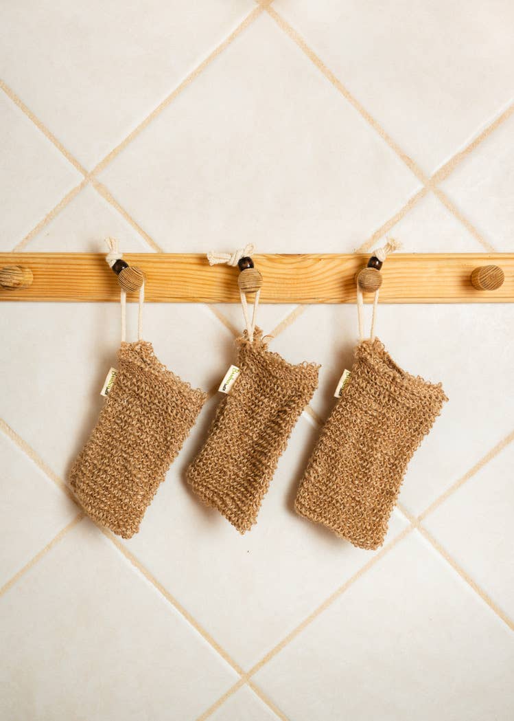 Sisal Linen Soap Bag