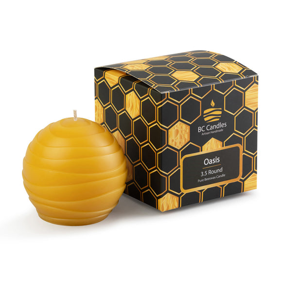 oasis pure beeswax candle with box