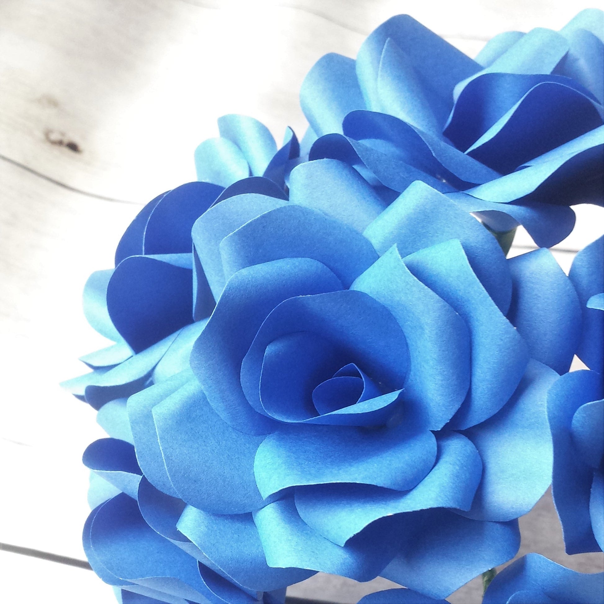 Royal Blue Paper Roses – Paper Flowers By Nicky