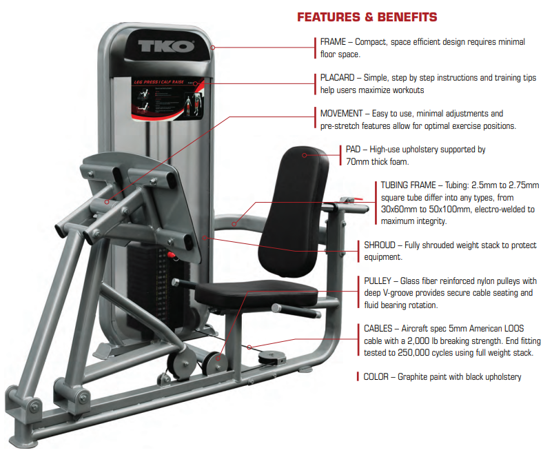 TKO Leg and Calf Press 8805 Benefits