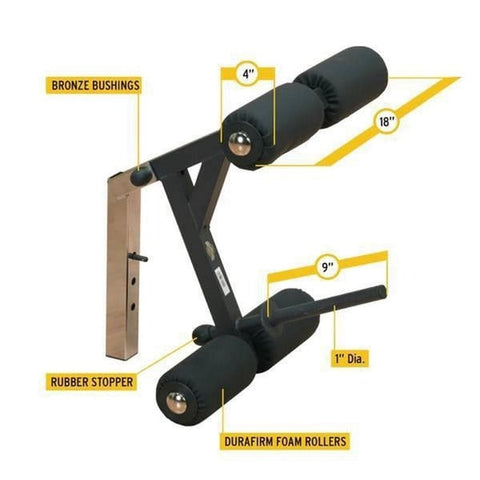 Body Solid Leg Developer Attachment GLDA1 Dimensions