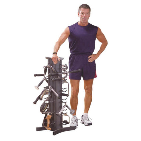 The Body-Solid Cable Attachment Accessory Rack