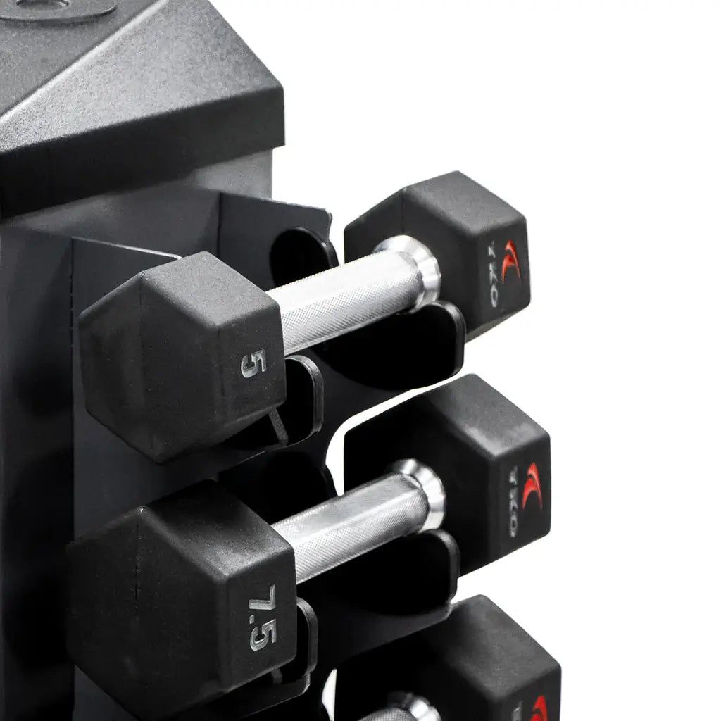 TKO 8 Pair Vertical Dumbbell Rack 826VDR8-SM with Easy Grip