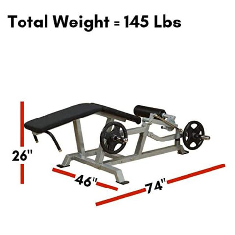 The Body-Solid ProClubLine Leverage Leg Curl Machine LVLC Specs