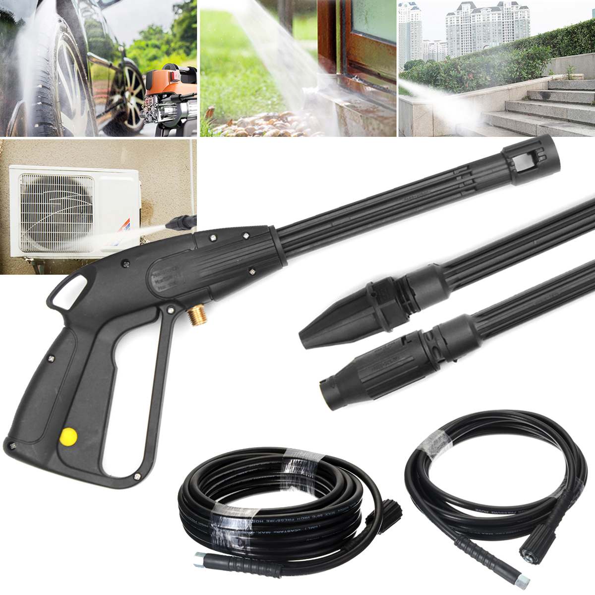 New High Pressure Power Washer Spray Nozzle Adjust Water Gun Lance