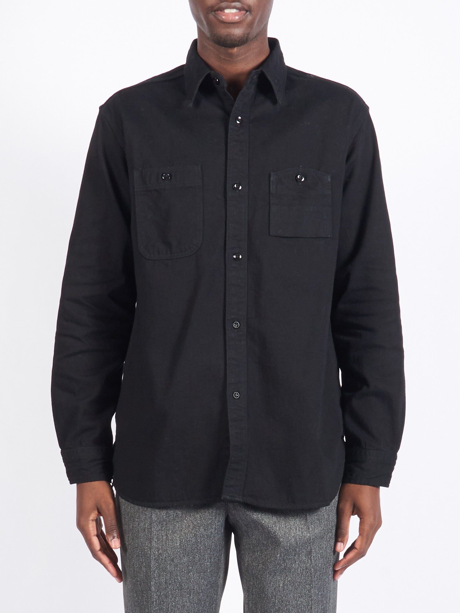 black denim work shirt