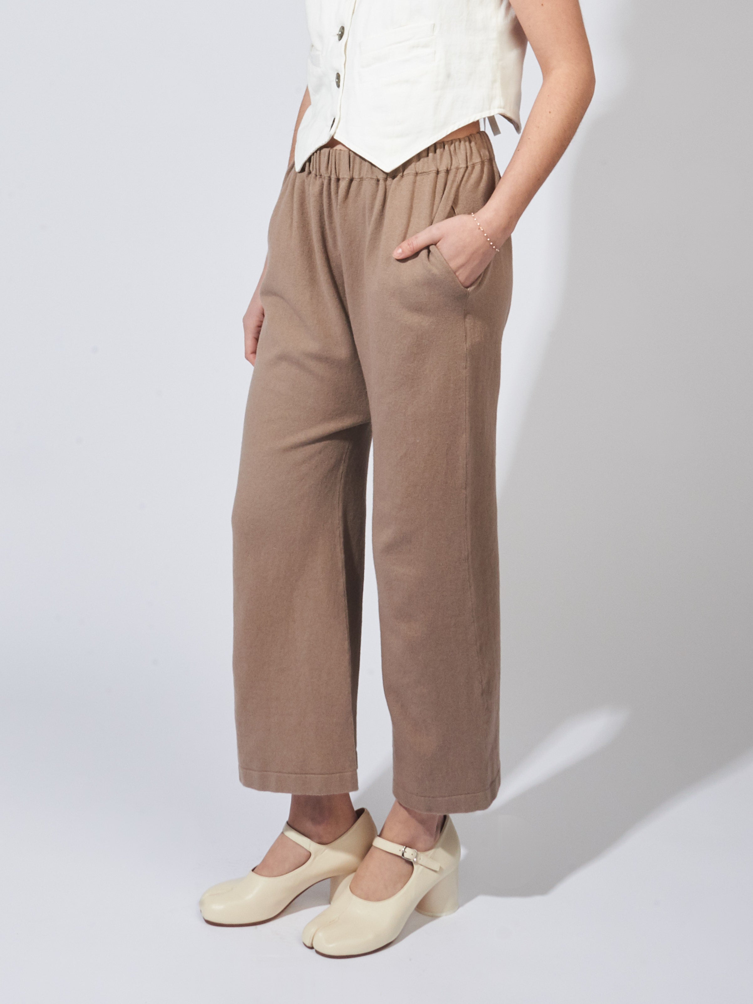 Lauren Manoogian - Taupe Peg Pants – Frances May