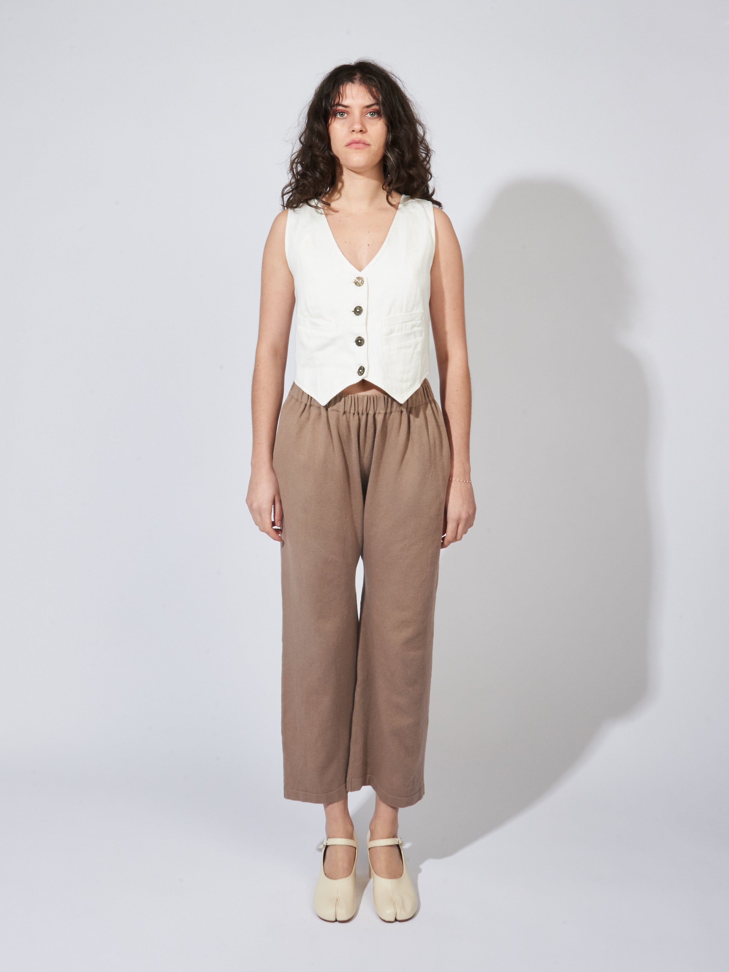 Lauren Manoogian - Taupe Peg Pants – Frances May