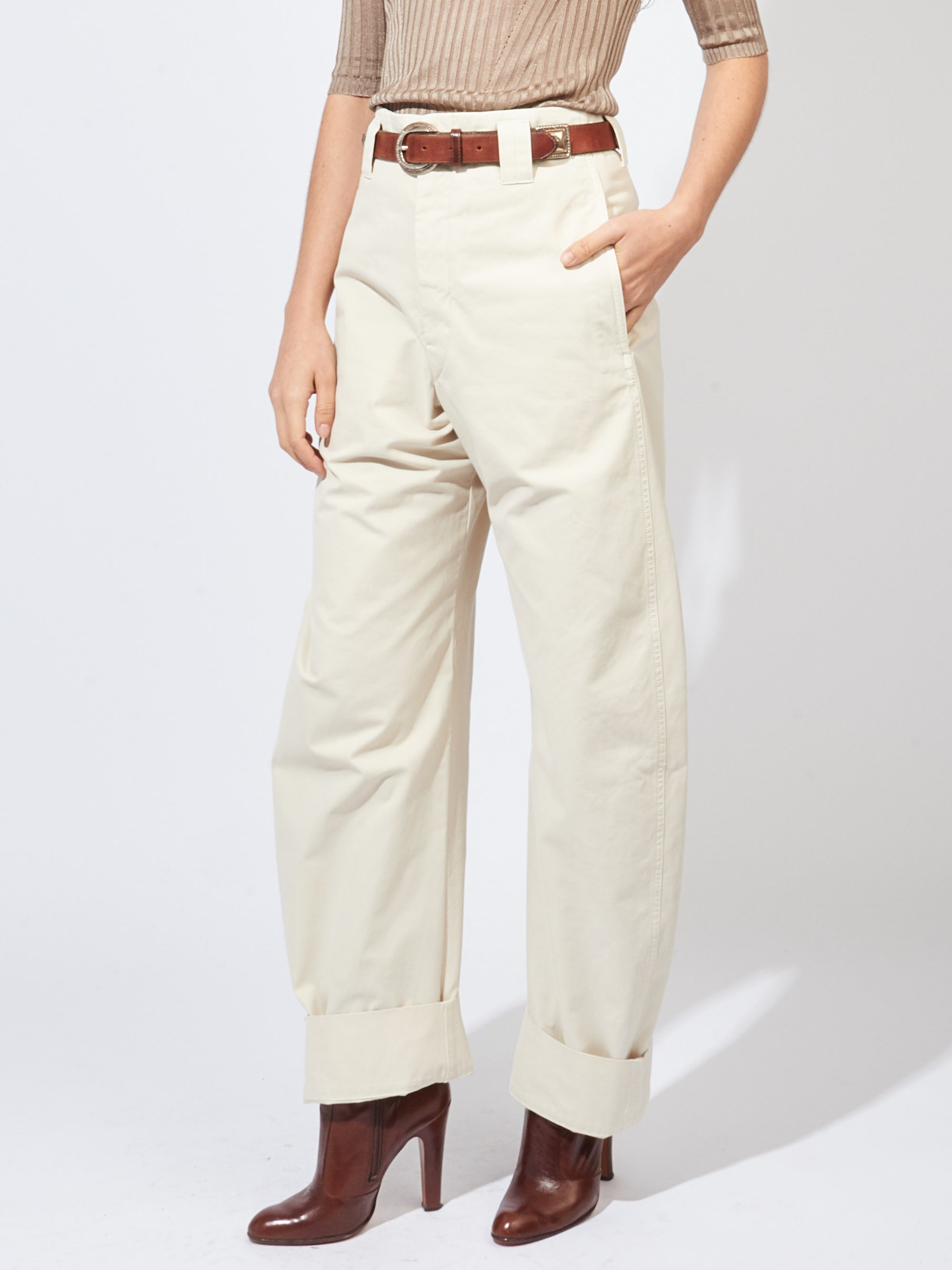 SALE／56%OFF】【SALE／56%OFF】siwm シウム WIDE BELT TUCK PANTS