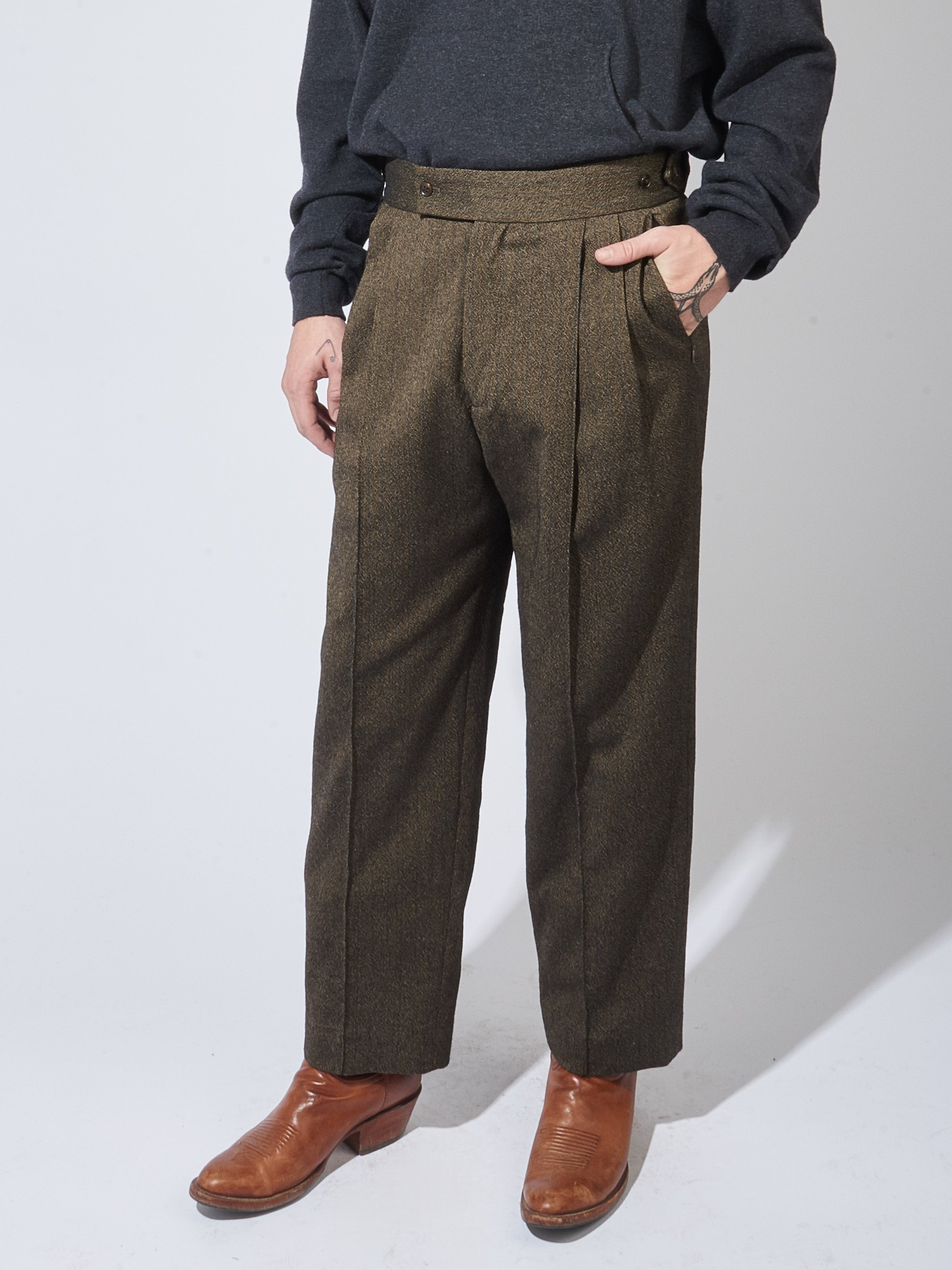 Needles 22FW Tucked side tub trouser | gulatilaw.com