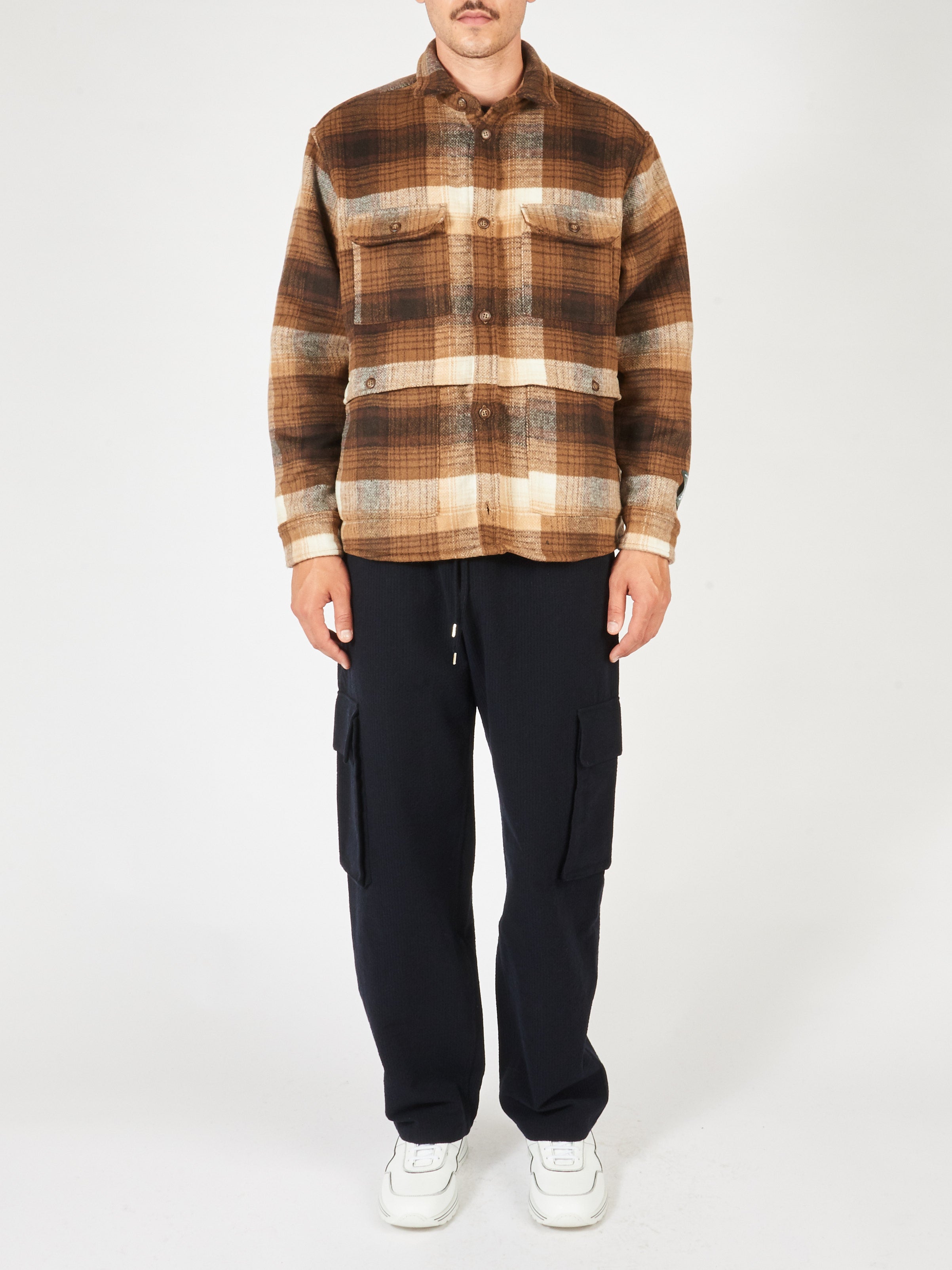 Brown Brushed Flannel Shirt