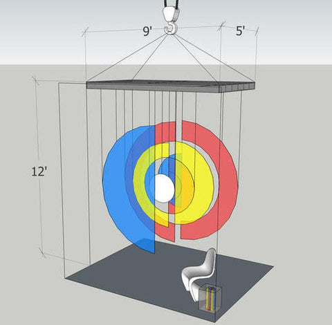 Gary Hutton LCDQ Legends 2019 Sketch for Meherban Window Homage to Verner Panton