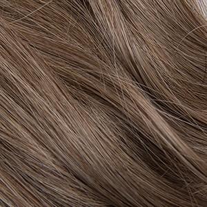 I Tip 22 Straight Hair Extensions Light Warm Brown Medium Ash