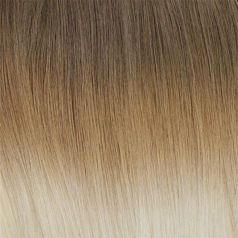 E Weft 22 Hair Extensions Light Ash Brown Medium Ash Blonde