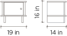 Dimensions de la table de nuit ML