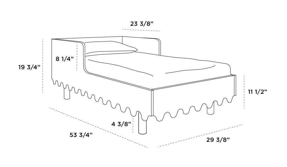 Dimensions du lit pour enfant Moss