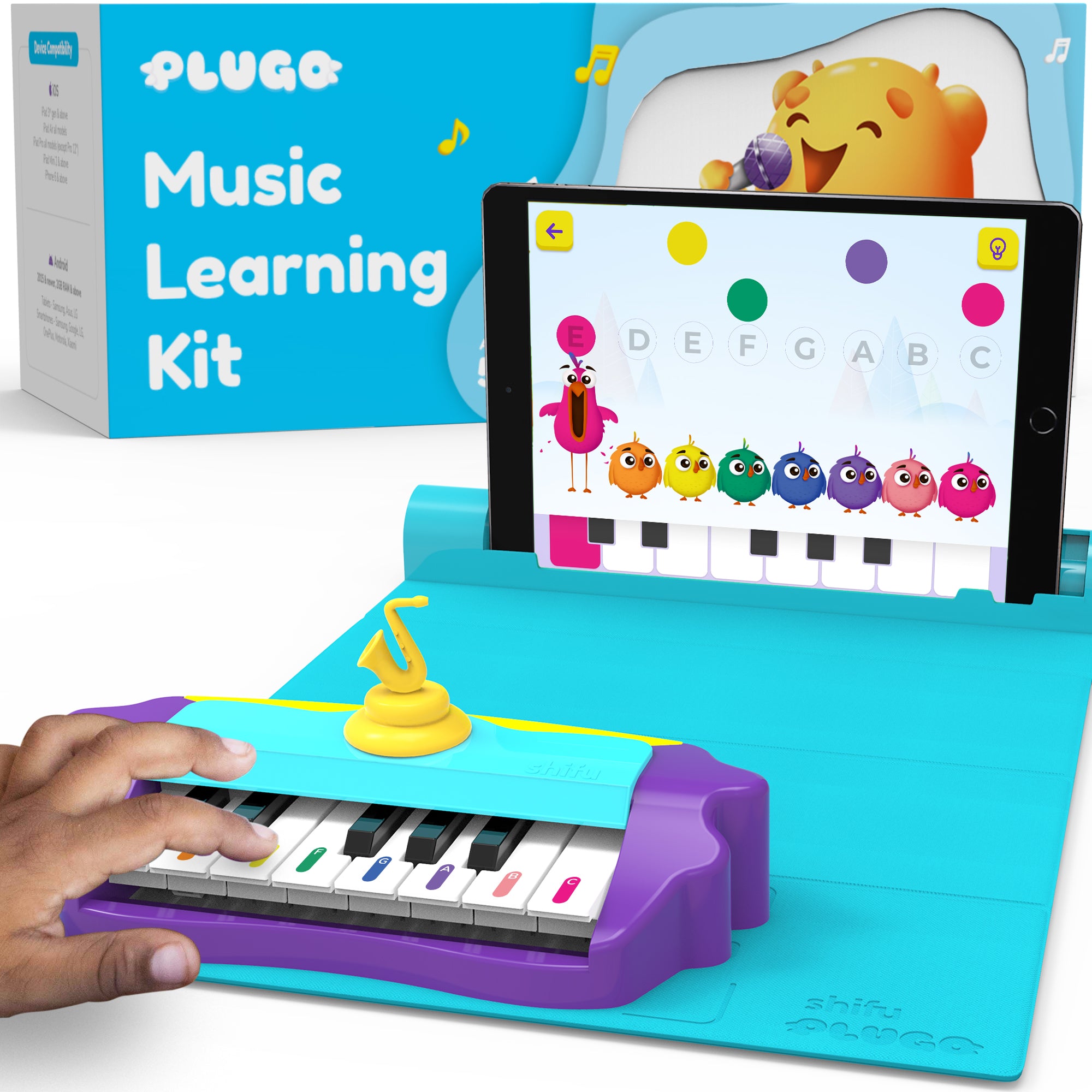 PlayShifu Plugo Tunes (App Based) - Piano Learning Kit Musical STEAM Toy for Ages 5-10 - Educational Music Instruments Gift