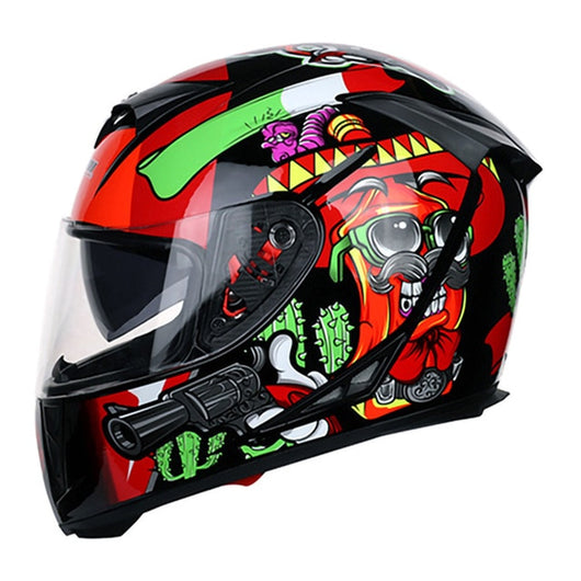 graphic motorcycle helmet