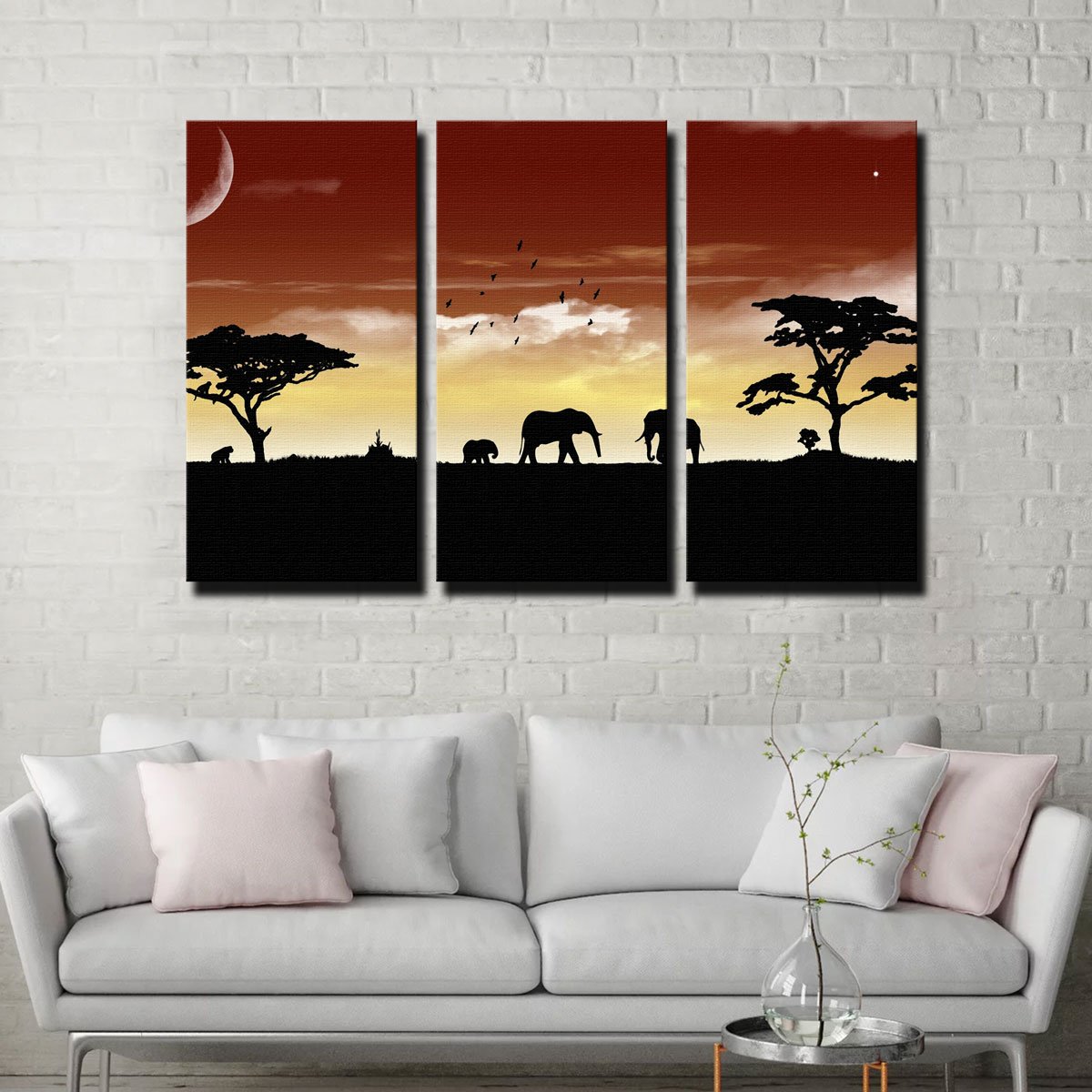 African Sunset Canvas Set – Legendary Wall Art