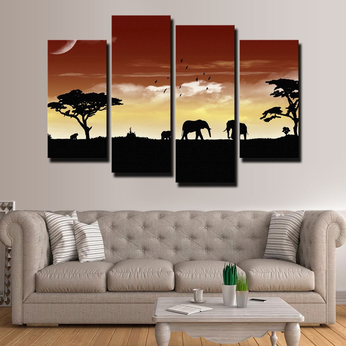 African Sunset Canvas Set – Legendary Wall Art