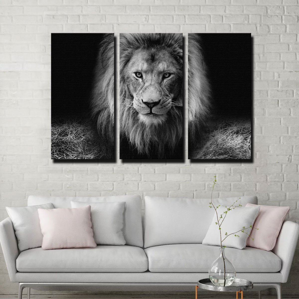 Lion Head Canvas Set – Legendary Wall Art